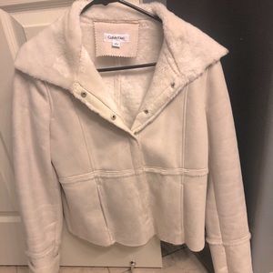 Calvin Klein white polyester jacket
